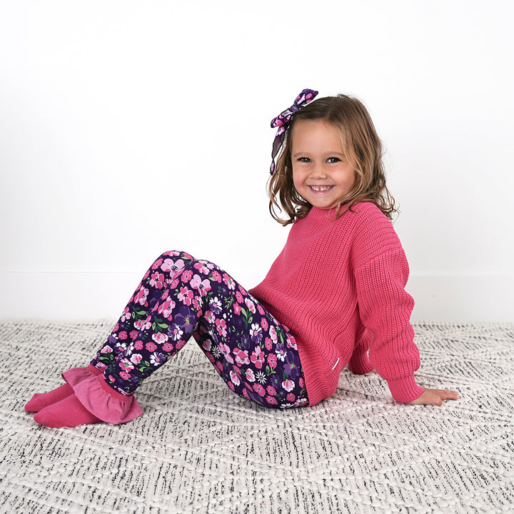 Raspberry RUFFLE SOCKS - Gigi and Max
