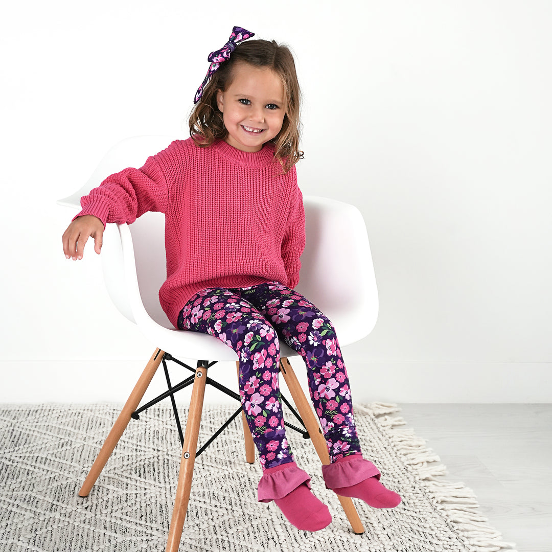 Raspberry RUFFLE SOCKS - Gigi and Max