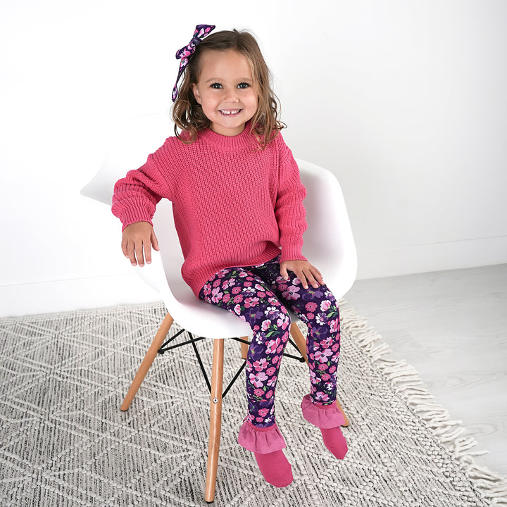 Raspberry RUFFLE SOCKS - Gigi and Max