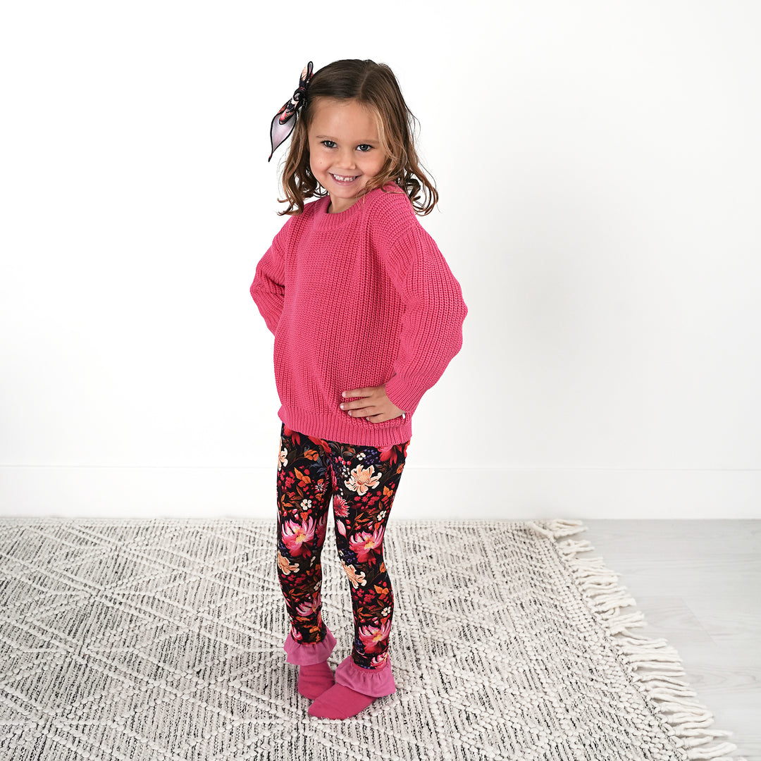 Raspberry RUFFLE SOCKS - Gigi and Max