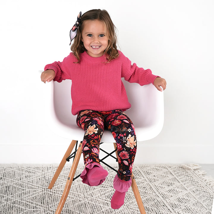 Raspberry RUFFLE SOCKS - Gigi and Max