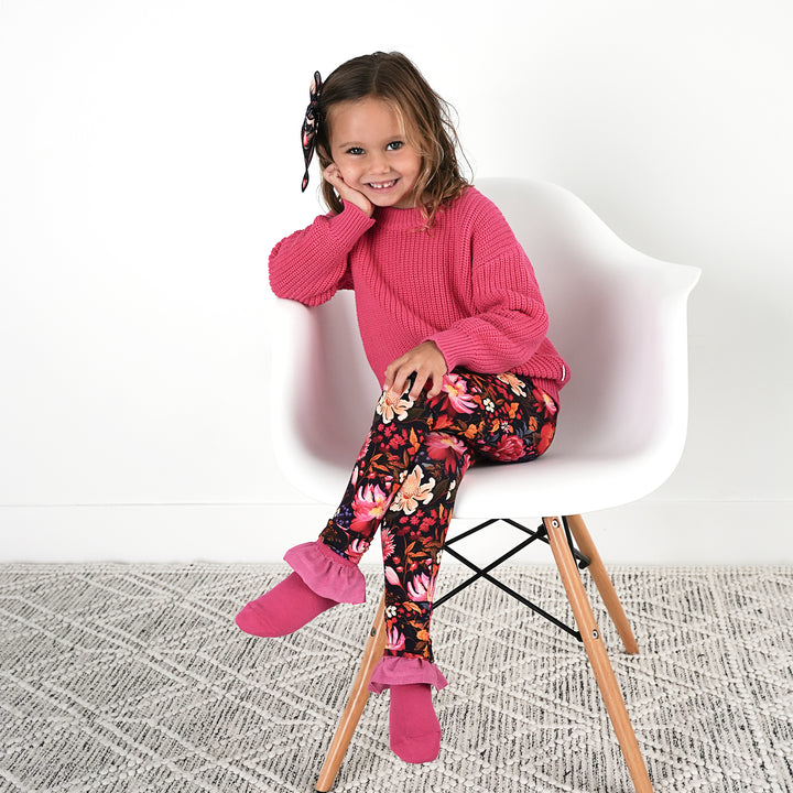 Raspberry RUFFLE SOCKS - Gigi and Max