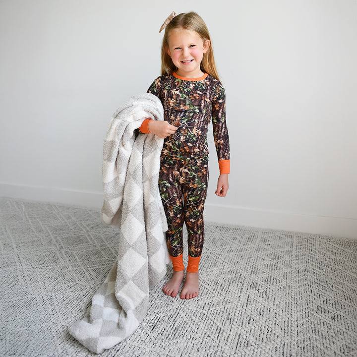 Oakley Tan Checks PLUSH BLANKET