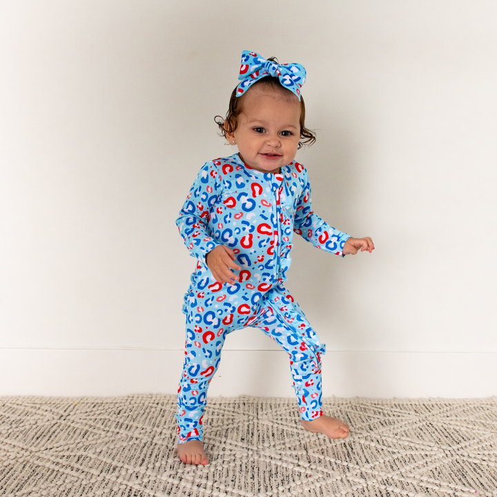 Kinsley Leopard RUFFLE ZIP - Gigi and Max