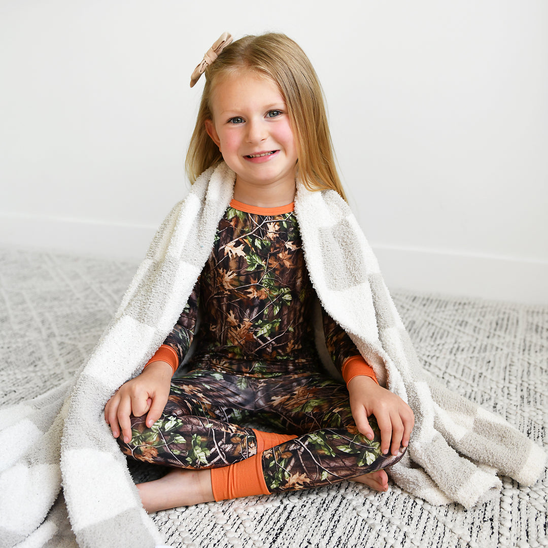 Oakley Tan Checks PLUSH BLANKET