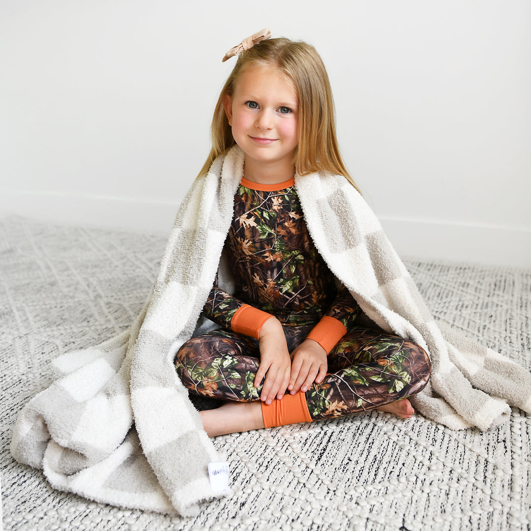 Oakley Tan Checks PLUSH BLANKET