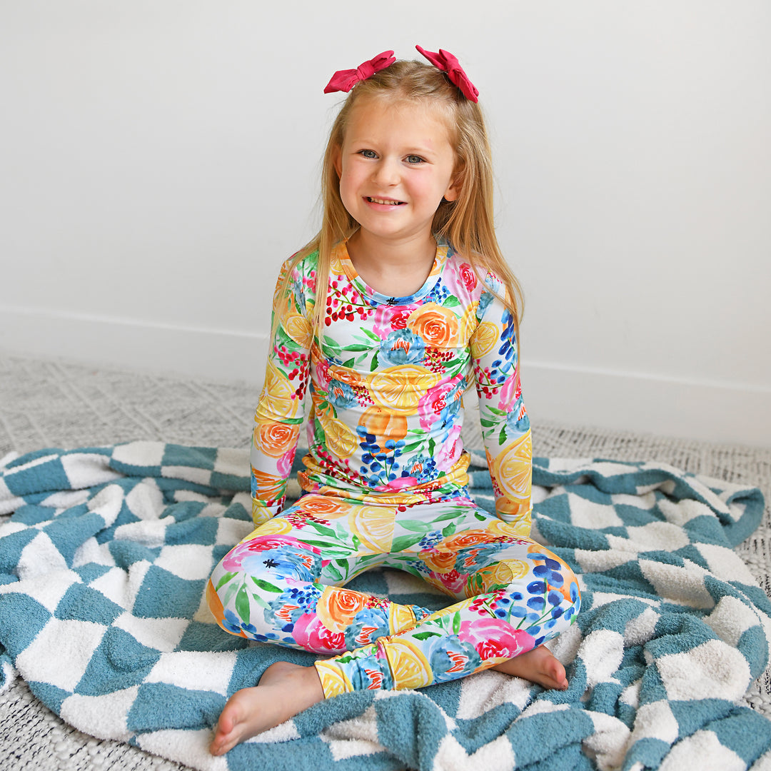 Drake Blue Checks PLUSH BLANKET - Gigi and Max