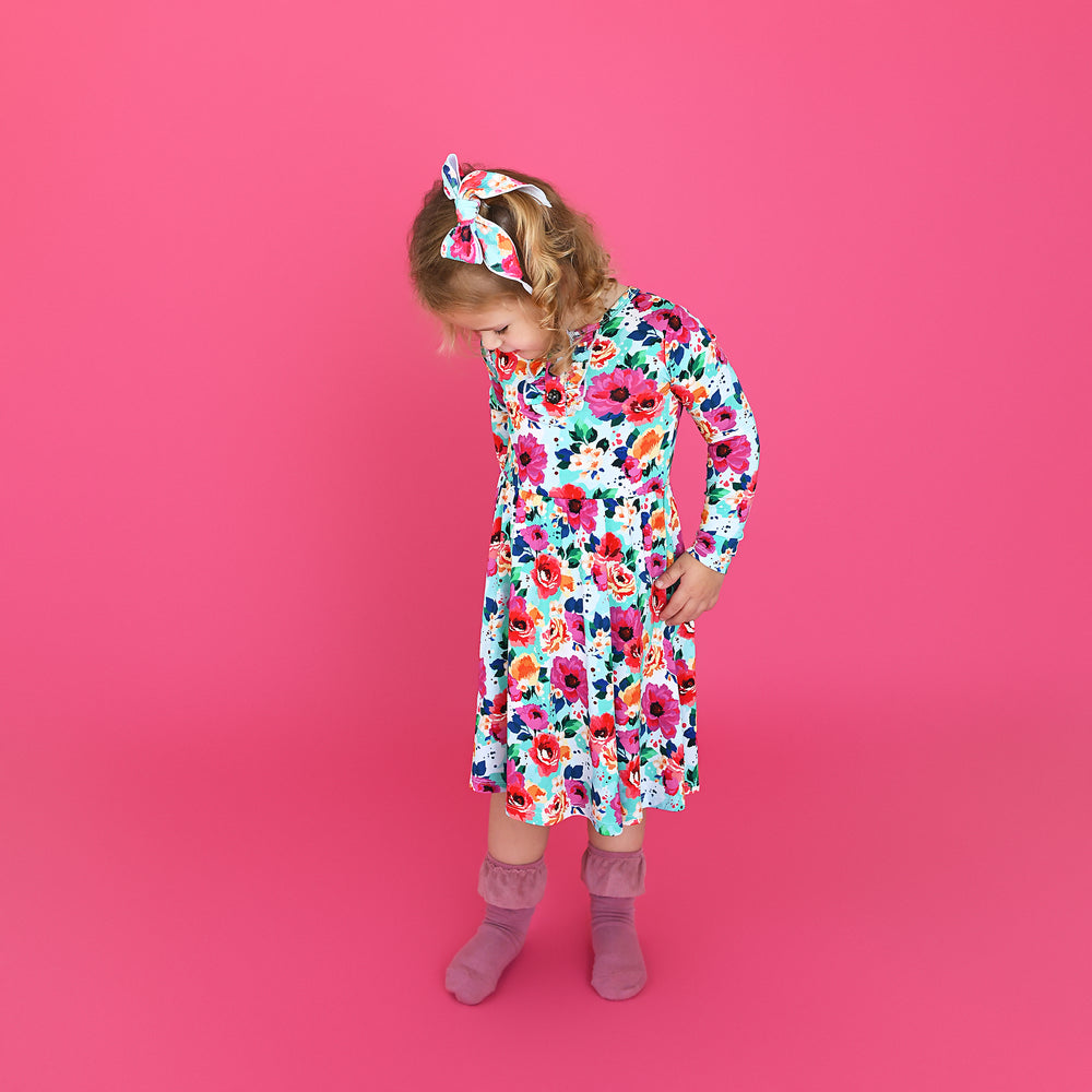 Maggie Floral CLIP BOW - Gigi and Max