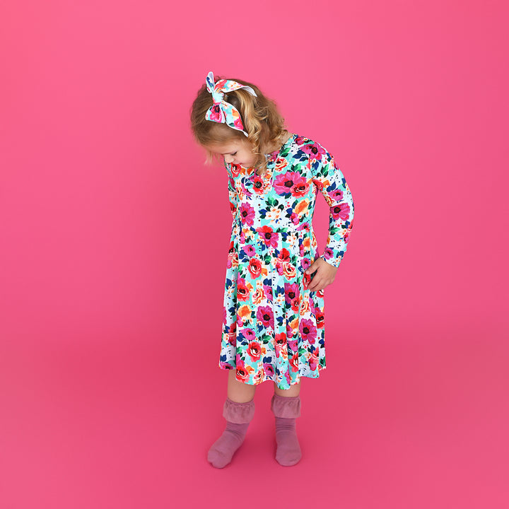 Maggie Floral CLIP BOW - Gigi and Max