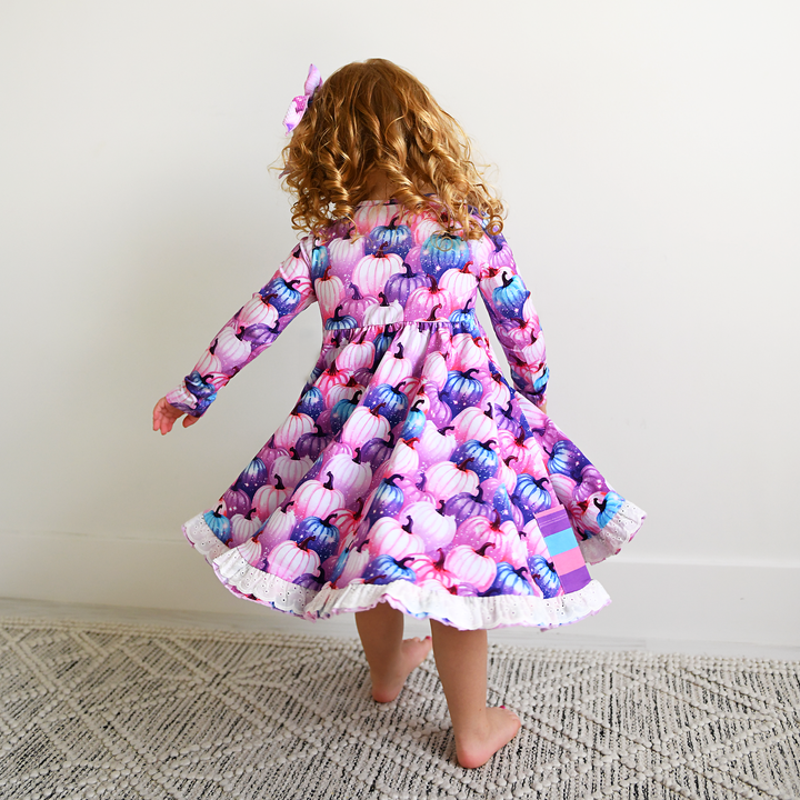 Carrie Pumpkins & Sabrina Stripe BUTTON DRESS - Gigi and Max