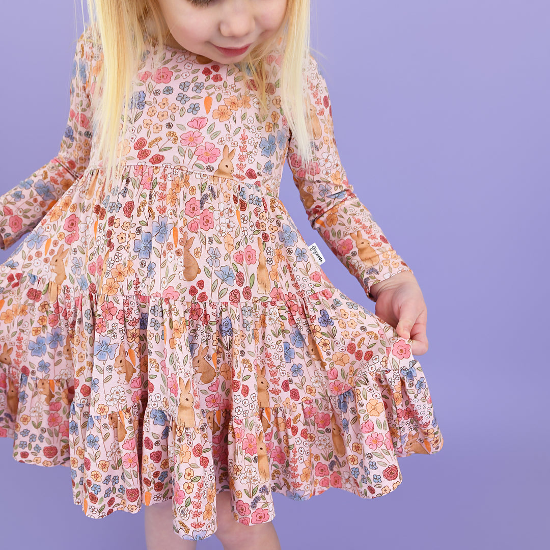 Meadow Floral Bunny SWING DRESS - Gigi and Max