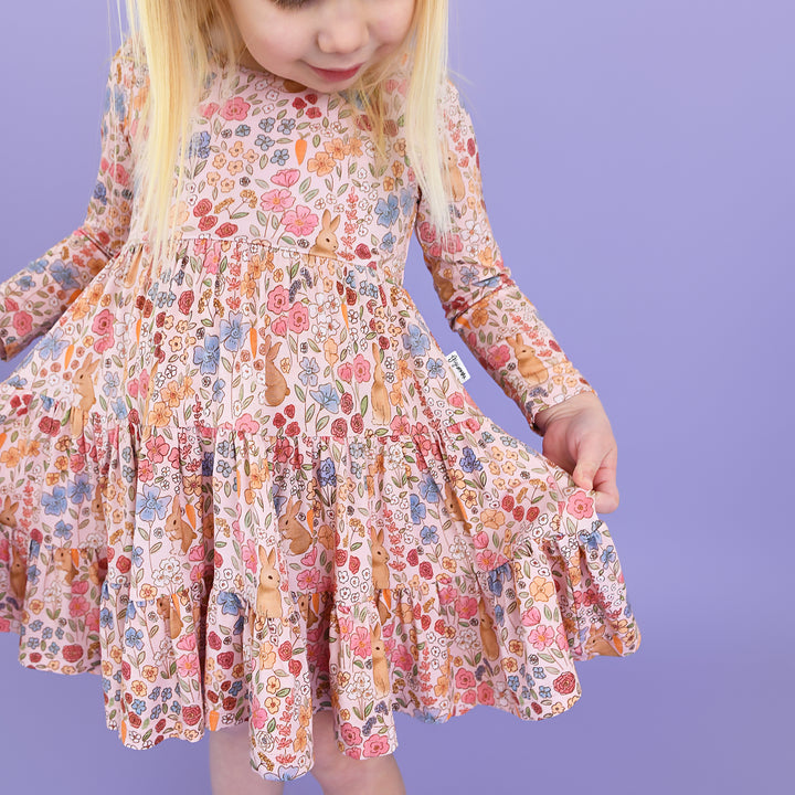 Meadow Floral Bunny SWING DRESS - Gigi and Max