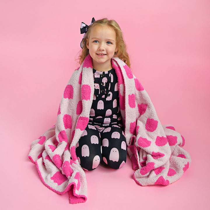 Draven Pink Ghost PLUSH BLANKET - Gigi and Max