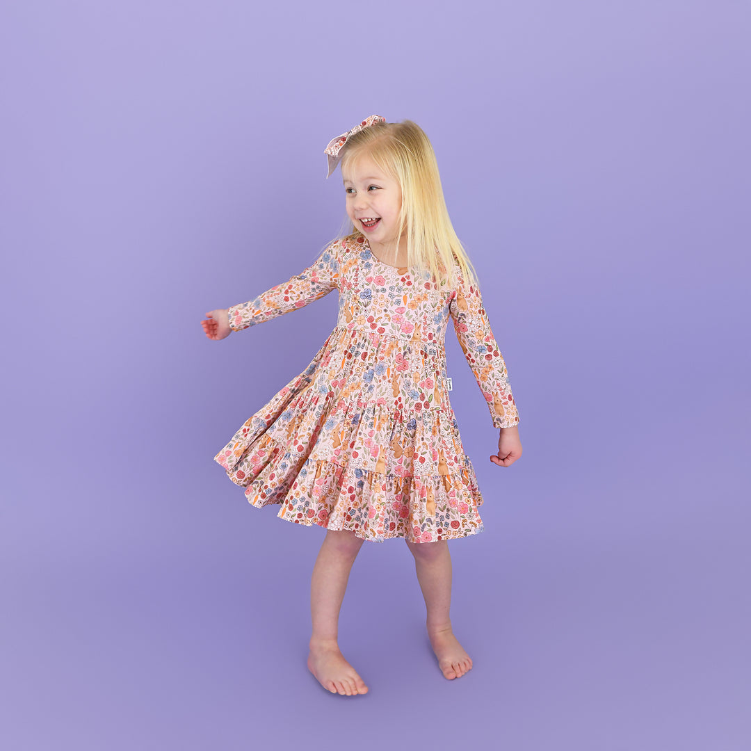 Meadow Floral Bunny SWING DRESS - Gigi and Max