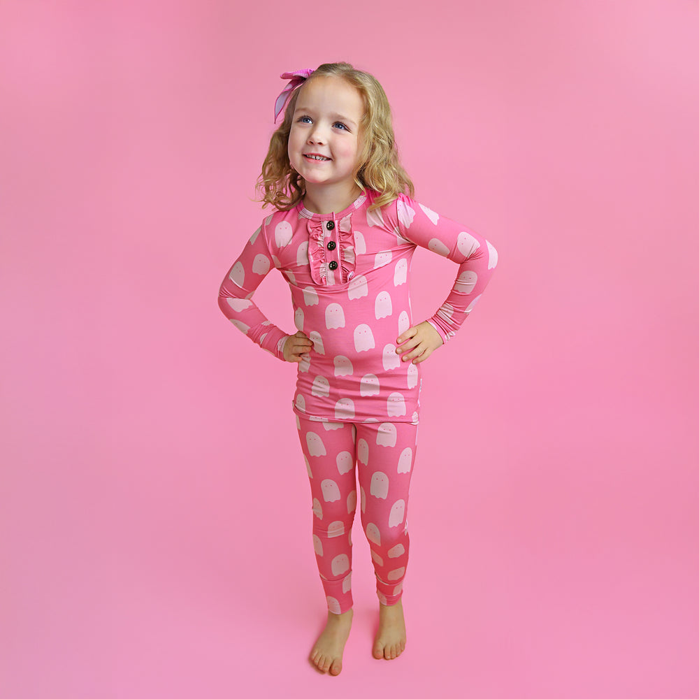 Draven Pink Ghost RUFFLE TWO PIECE - Gigi and Max