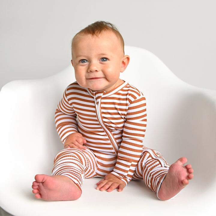 Chase Brown Ribbed ZIP - Gigi and Max