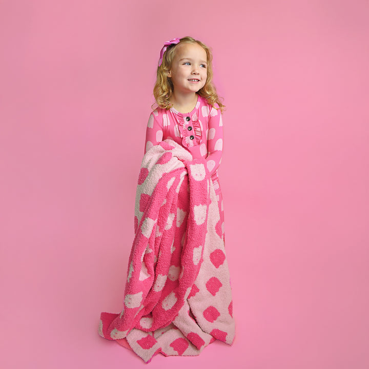 Draven Pink Ghost PLUSH BLANKET - Gigi and Max