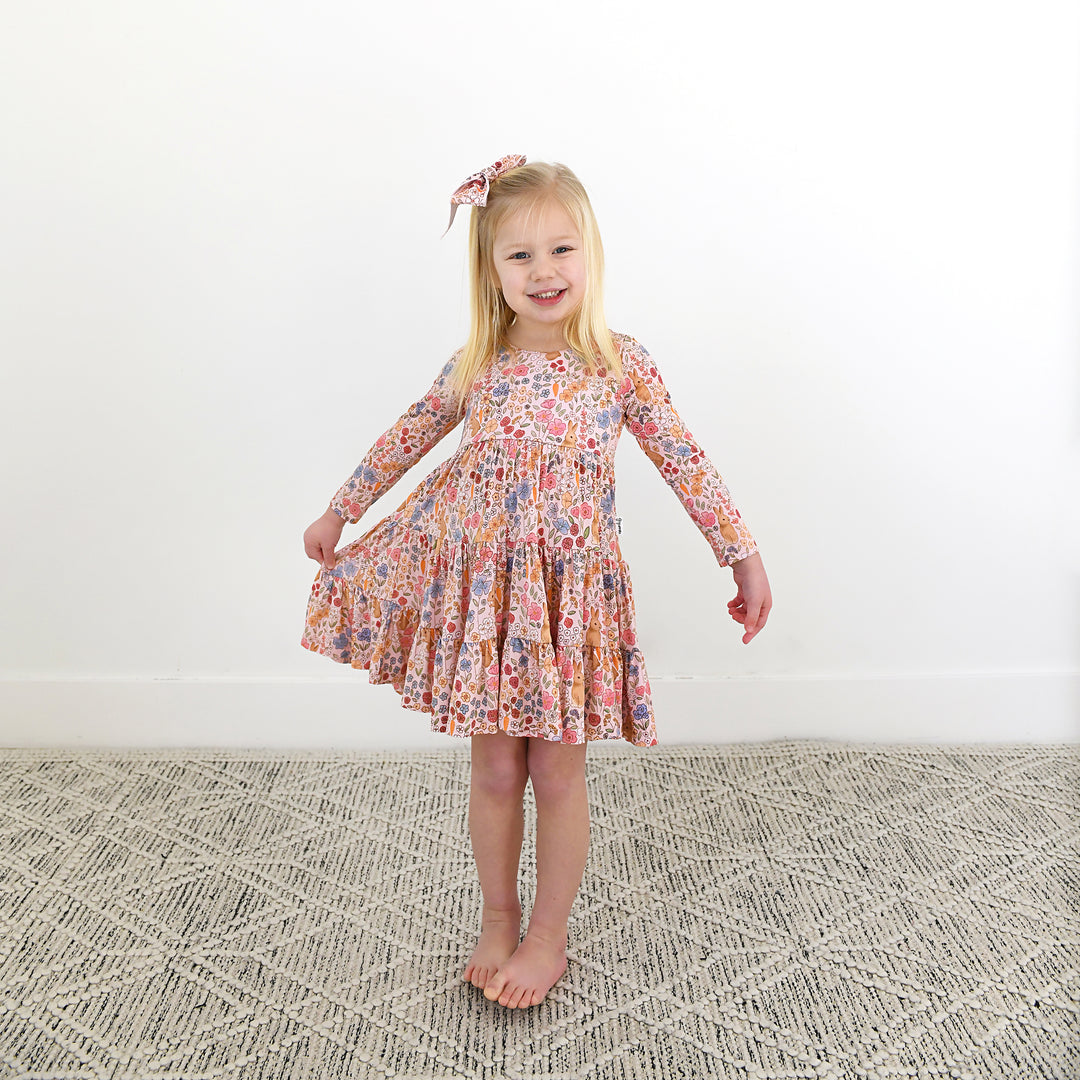 Meadow Floral Bunny SWING DRESS - Gigi and Max