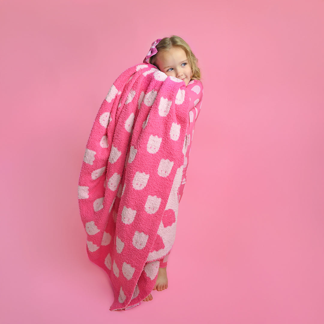 Draven Pink Ghost PLUSH BLANKET - Gigi and Max