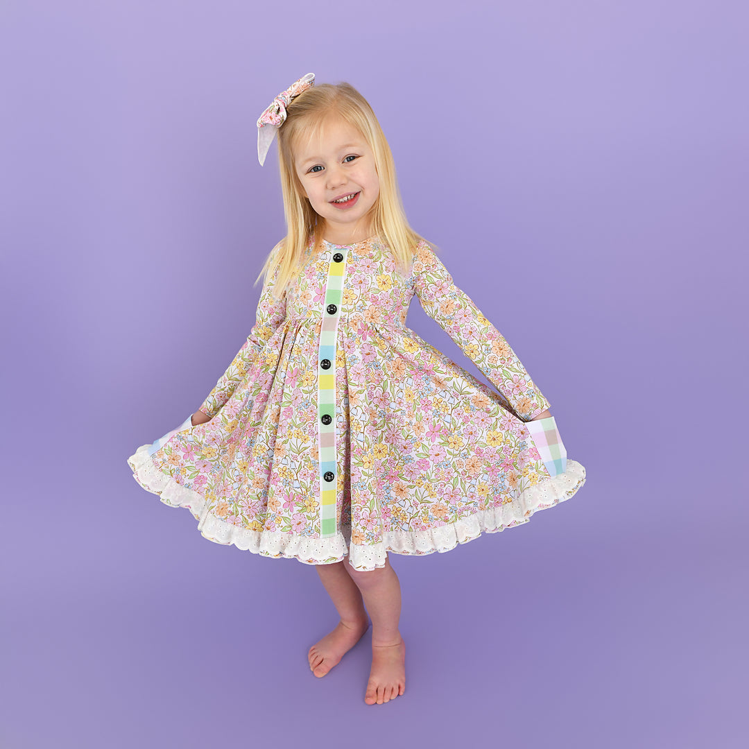 Kennedy Floral BUTTON DRESS - Gigi and Max