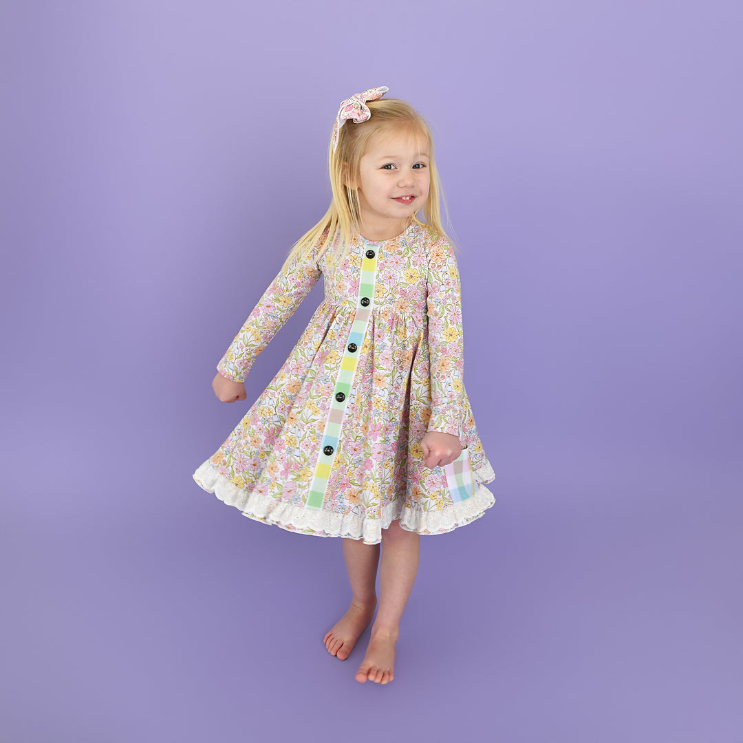 Kennedy Floral BUTTON DRESS - Gigi and Max