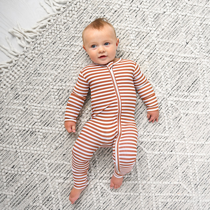 Chase Brown Ribbed ZIP - Gigi and Max