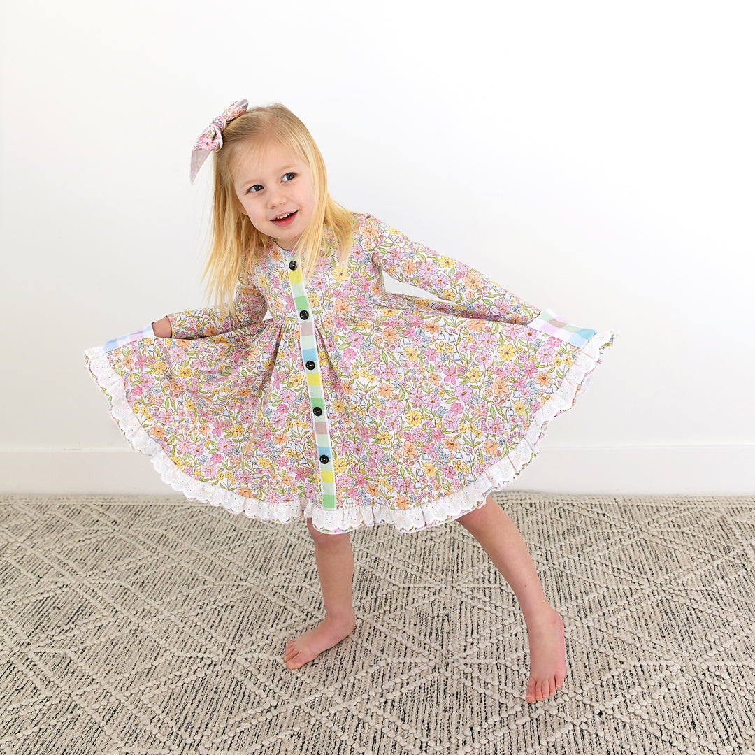 Kennedy Floral BUTTON DRESS - Gigi and Max