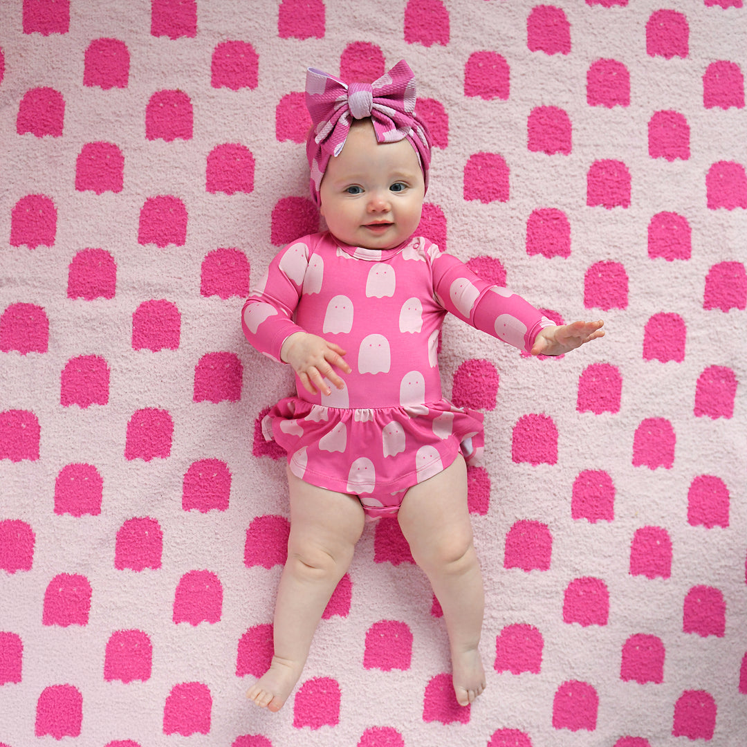 Draven Pink Ghost PLUSH BLANKET - Gigi and Max