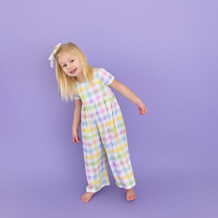 Winnie Pastel Plaid ROMPER - Gigi and Max