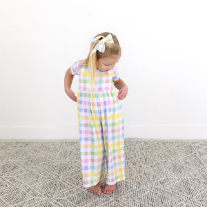 Winnie Pastel Plaid ROMPER - Gigi and Max