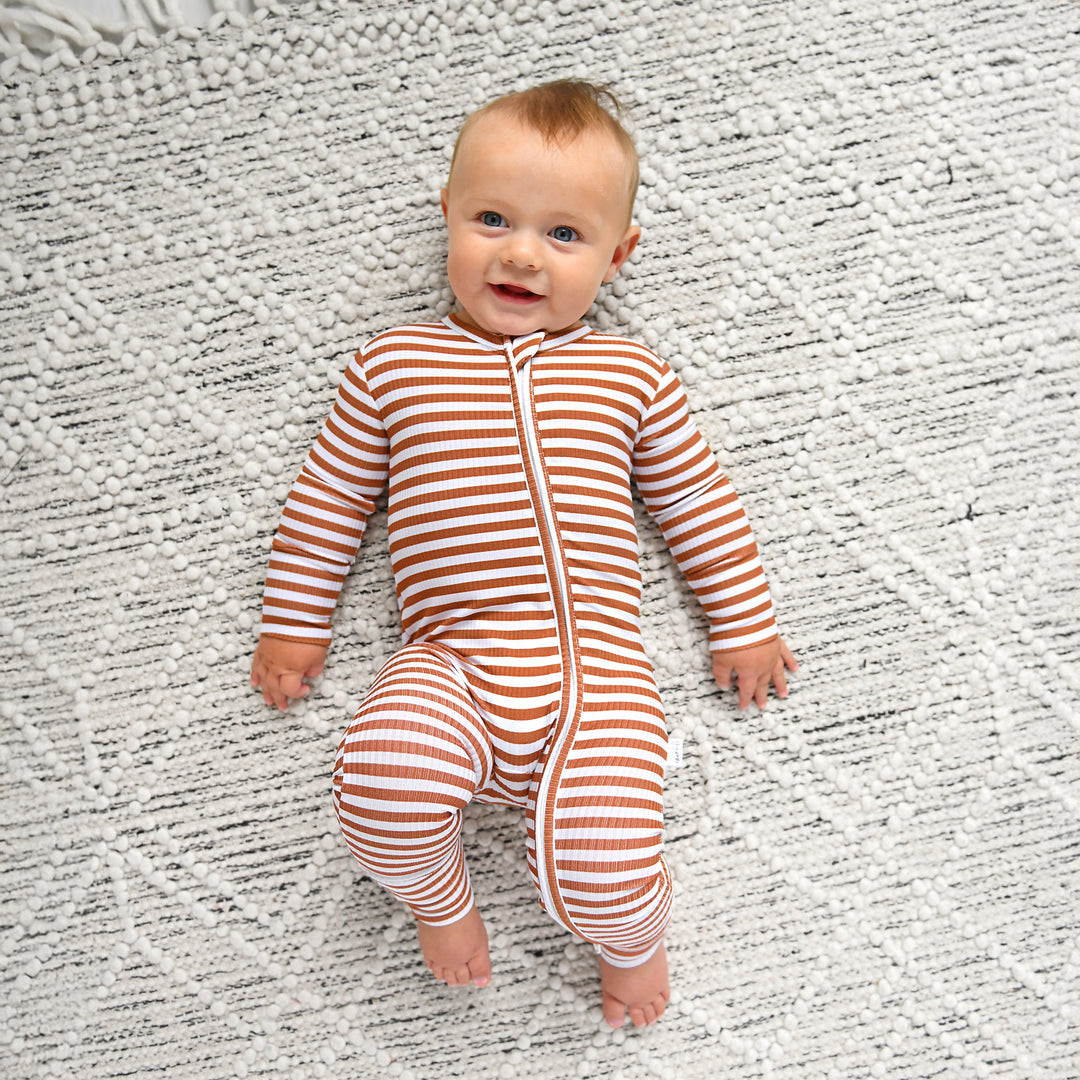 Chase Brown Ribbed ZIP - Gigi and Max