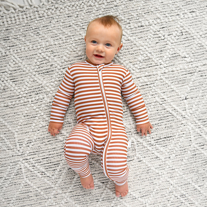 Chase Brown Ribbed ZIP - Gigi and Max