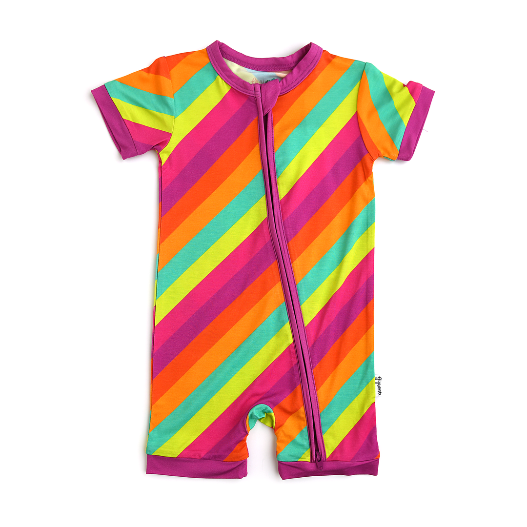 Amanda Stripe SHORTY ZIP - Gigi and Max