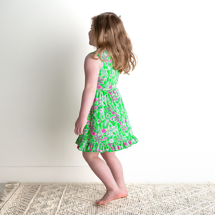 Safari TANK RUFFLE TWIRL DRESS - Gigi and Max