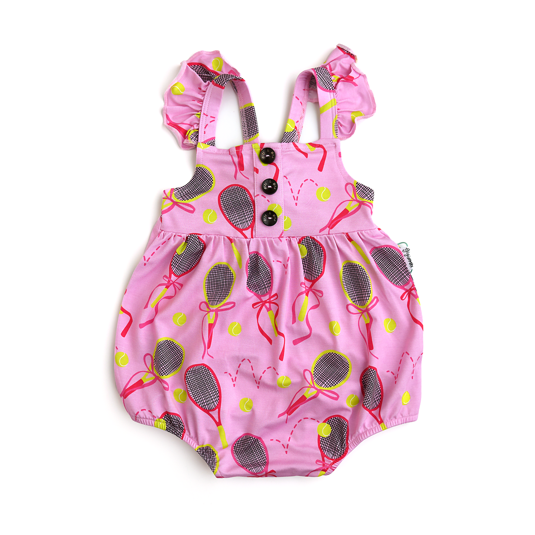 Serena Pink Tennis BUTTON BUBBLE - Gigi and Max