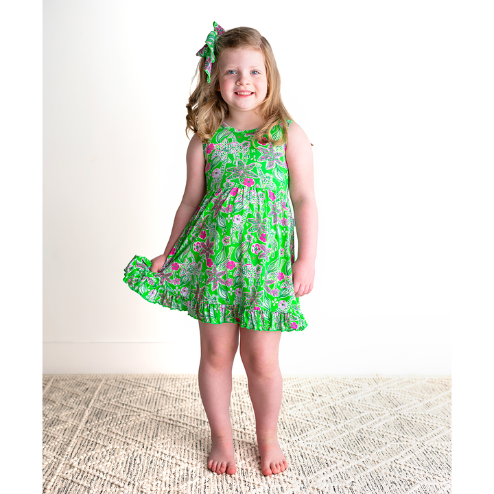 Safari TANK RUFFLE TWIRL DRESS - Gigi and Max