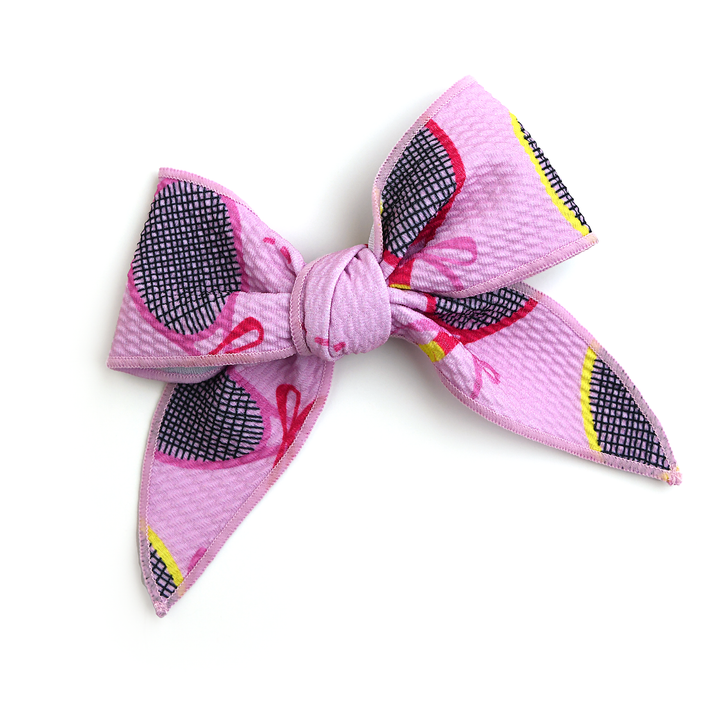 Serena Pink Tennis CLIP BOW - Gigi and Max