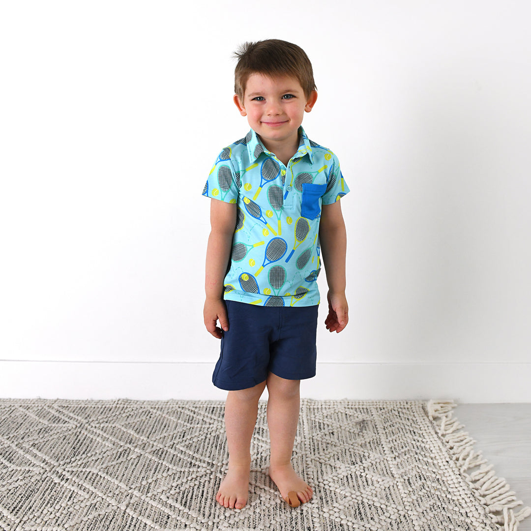 Roger Blue Tennis POLO SHIRT - Gigi and Max