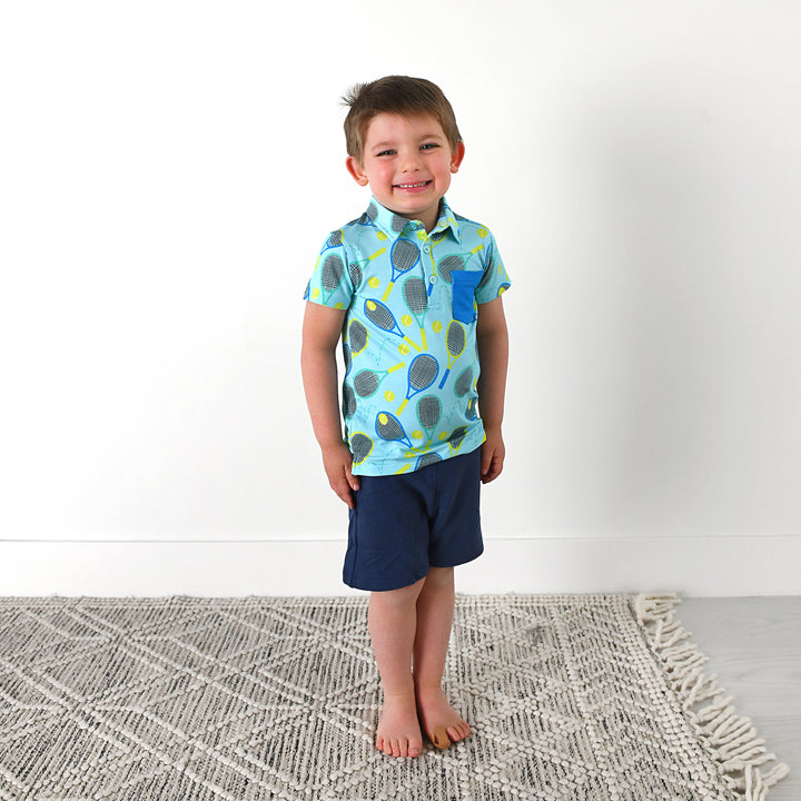 Roger Blue Tennis POLO SHIRT - Gigi and Max