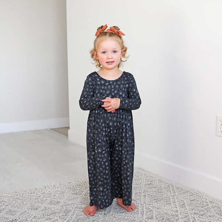 Ash Black Leopard WIDE LEG ROMPER - Gigi and Max