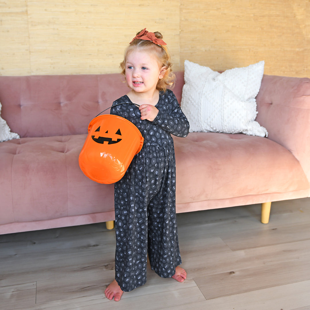 Ash Black Leopard WIDE LEG ROMPER - Gigi and Max