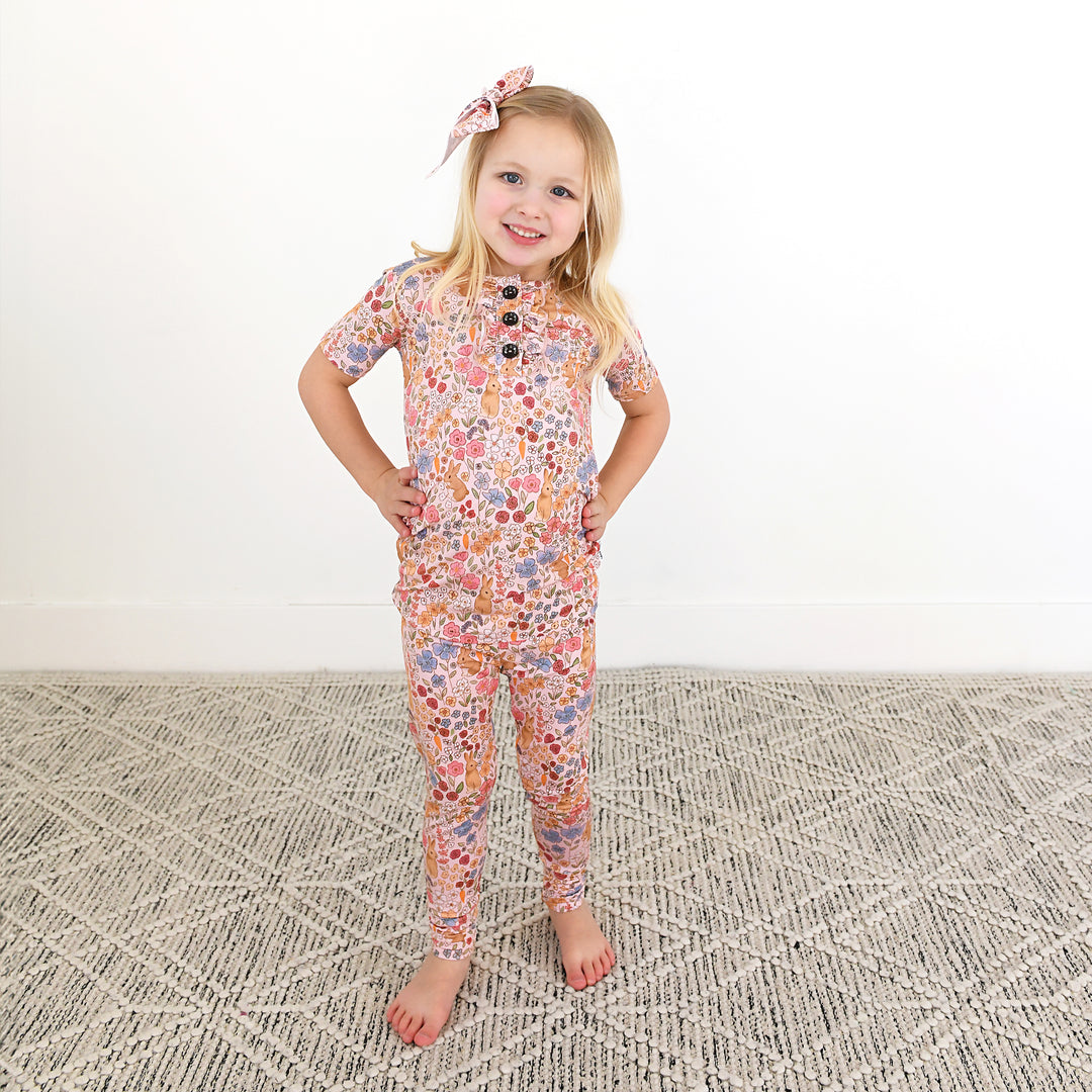 Meadow Floral Bunny RUFFLE TWO PIECE - Gigi and Max