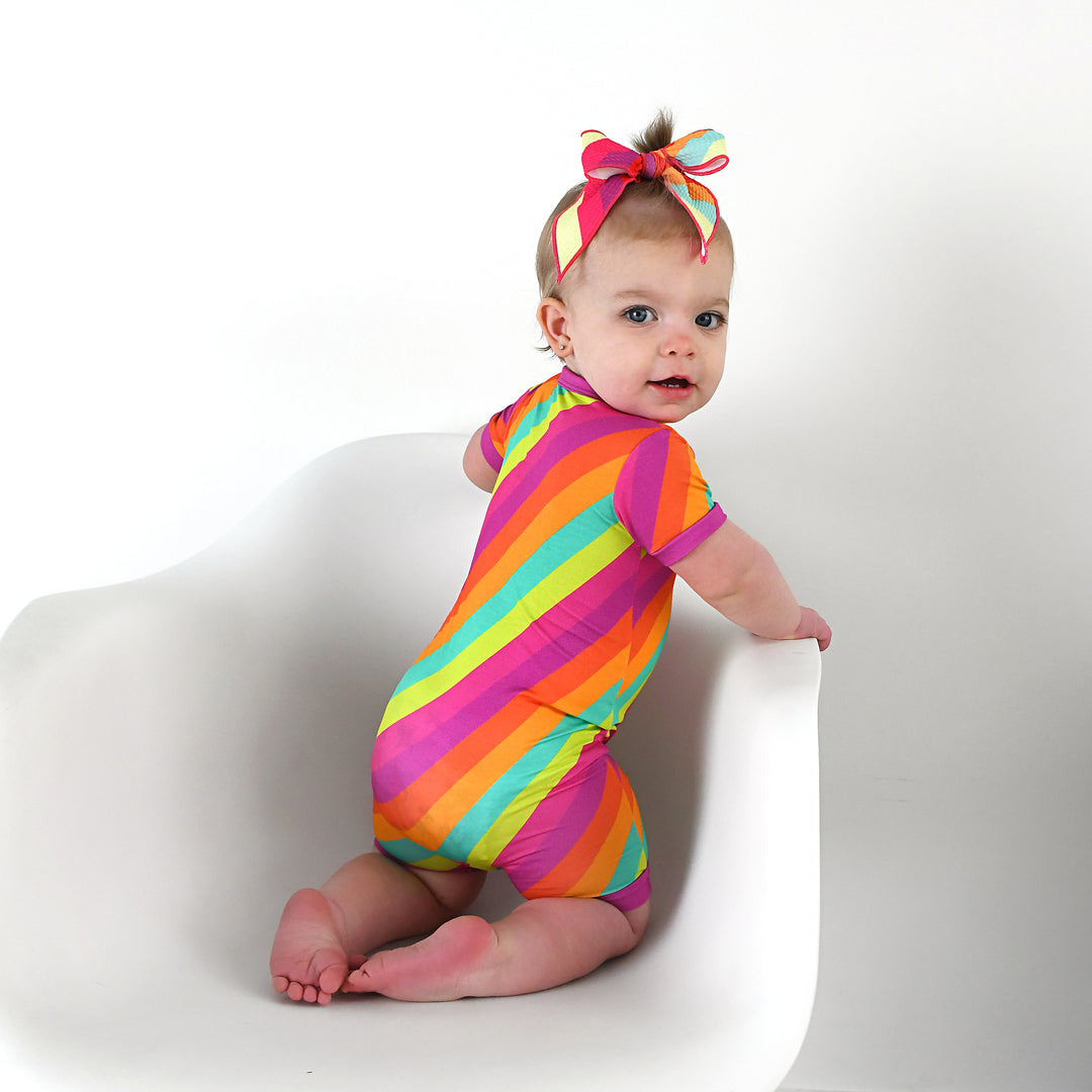 Amanda Stripe SHORTY ZIP - Gigi and Max