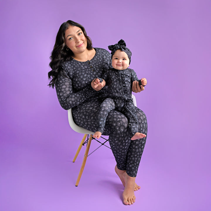 Ash Black Leopard MOMMY TWO PIECE - Gigi and Max