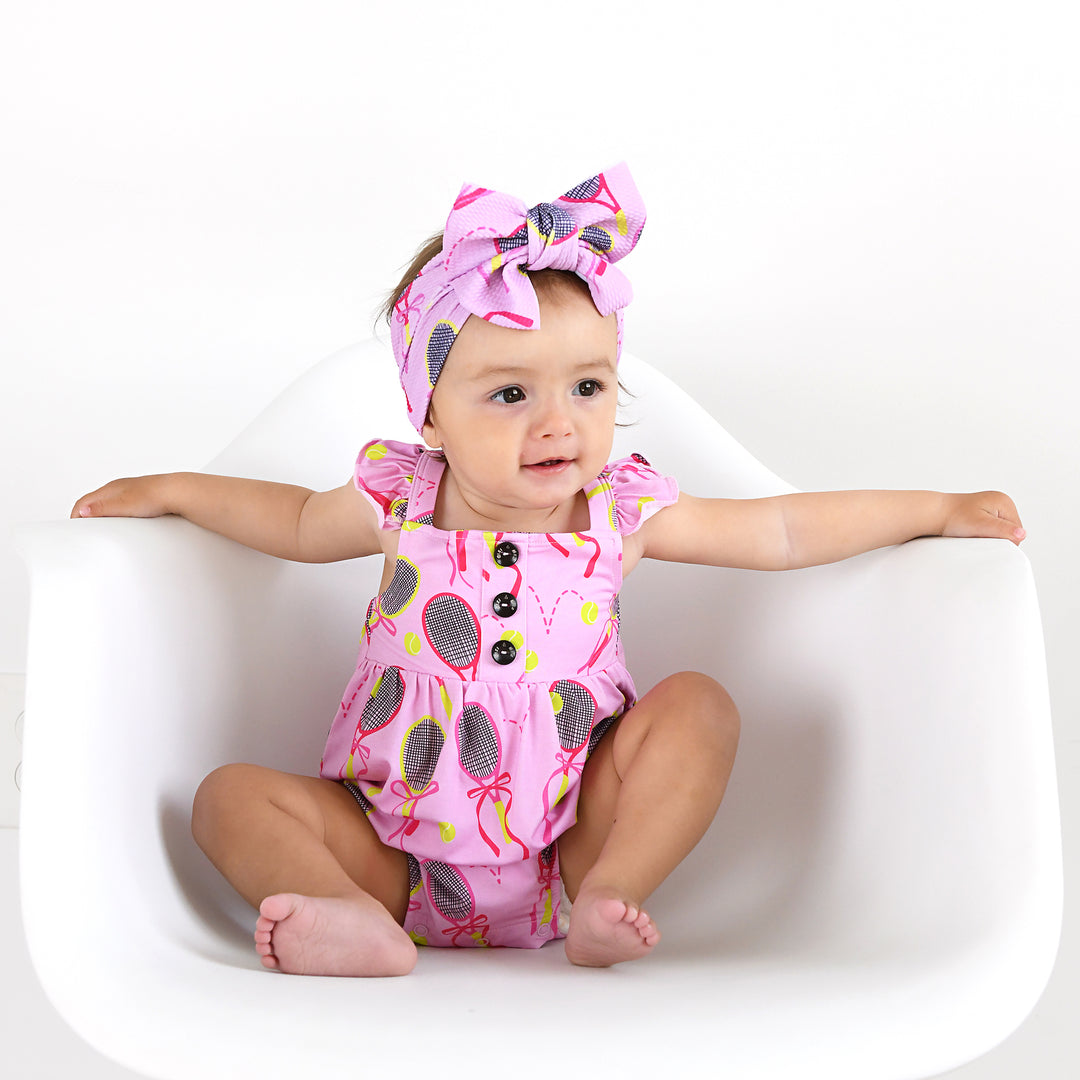 Serena Pink Tennis BUTTON BUBBLE - Gigi and Max