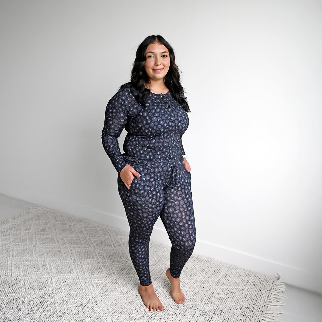 Ash Black Leopard MOMMY TWO PIECE - Gigi and Max