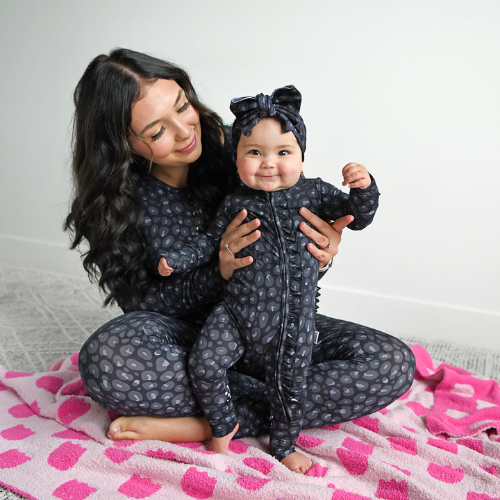 Ash Black Leopard MOMMY TWO PIECE - Gigi and Max