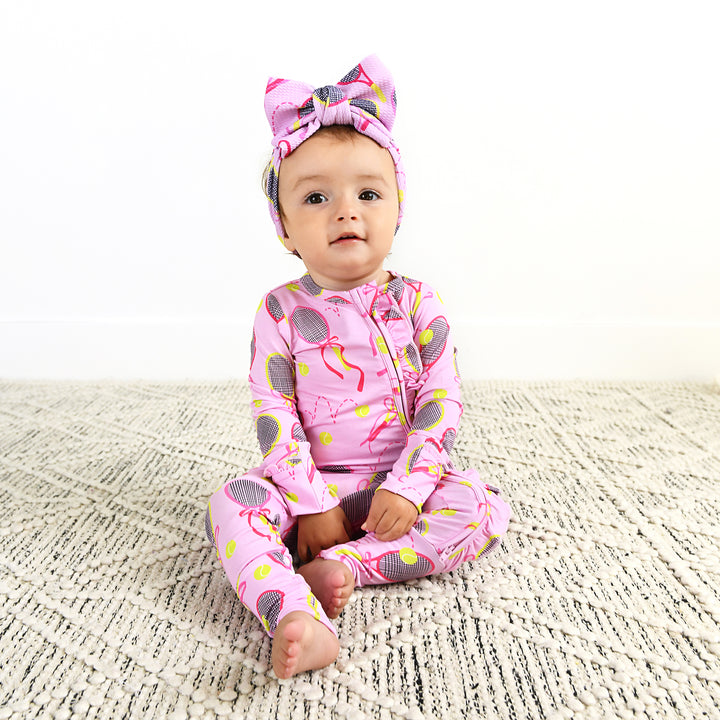 Serena Pink Tennis RUFFLE ZIP - Gigi and Max