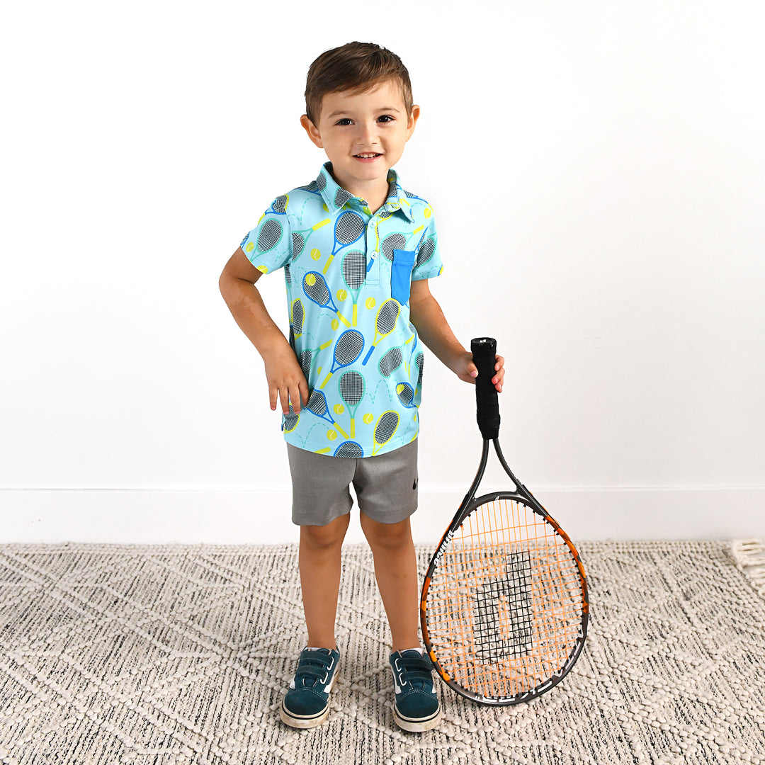 Roger Blue Tennis POLO SHIRT - Gigi and Max