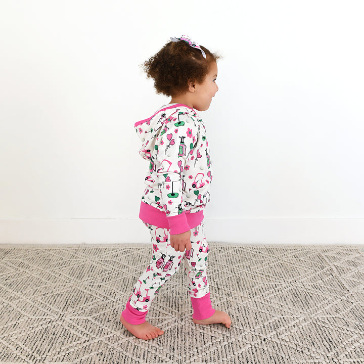 Lexi Pink Golf HOODIE SET - Gigi and Max